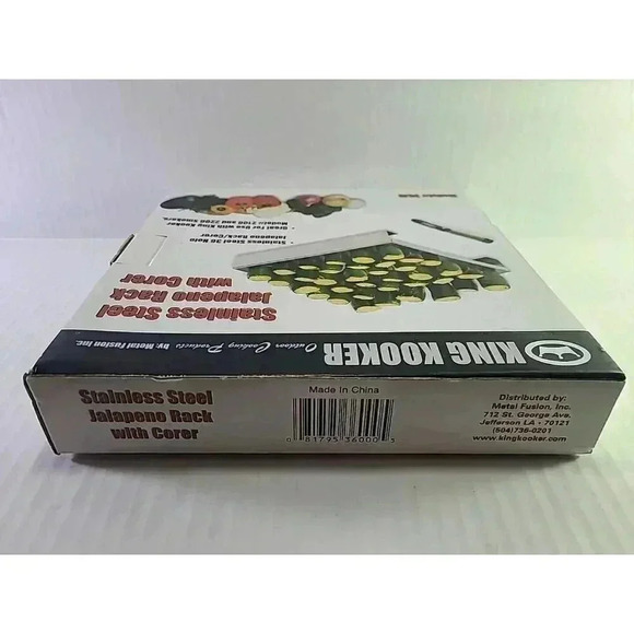 King Kooker Stainless Steel Jalapeño Rack with Corer 36 Hole Model 36JR - Picture 4 of 9